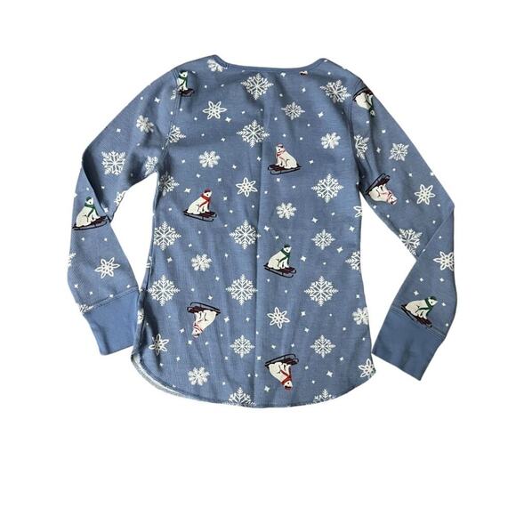 Old Navy Waffle-Knit Pajama Bears that Sleigh Womens Size Medium - Picture 3 of 9